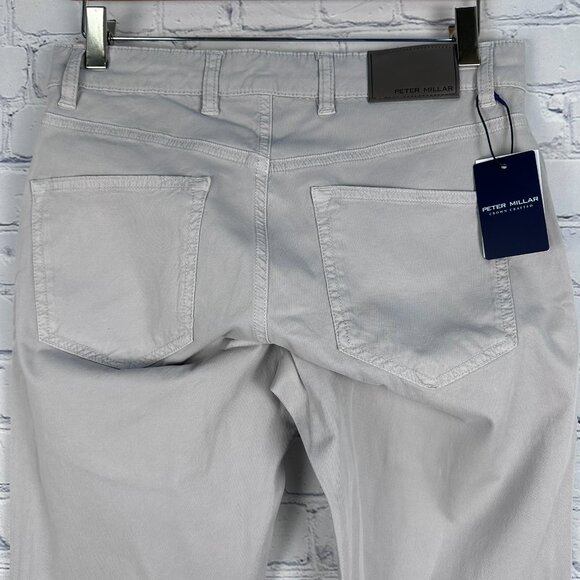 Peter Millar Crown Crafted Wayfare Five-Pocket Pant, Size W30 x L30, Platinum - Picture 8 of 16